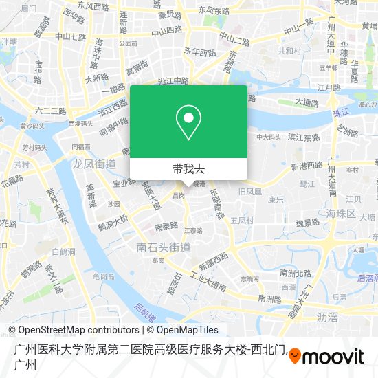 广州医科大学附属第二医院高级医疗服务大楼-西北门地图