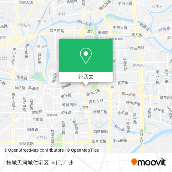 桂城天河城住宅区-南门地图