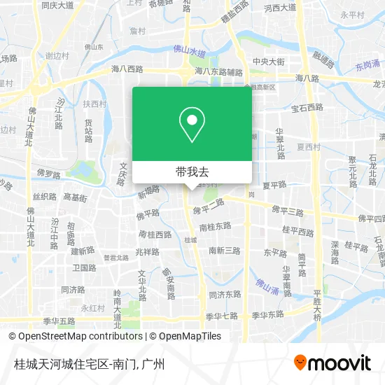 桂城天河城住宅区-南门地图