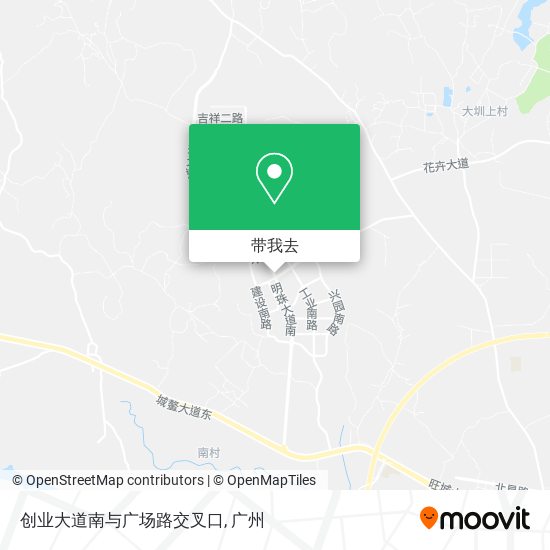创业大道南与广场路交叉口地图