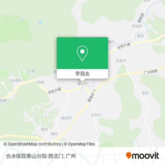 合水医院香山分院-西北门地图