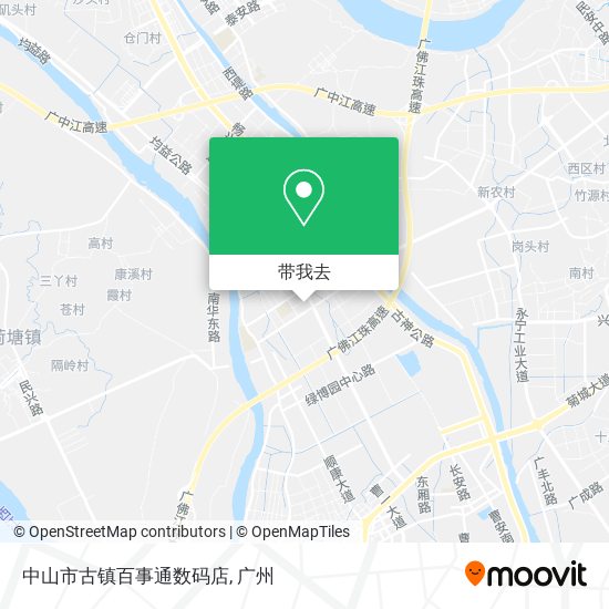 中山市古镇百事通数码店地图