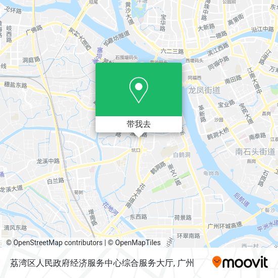 荔湾区人民政府经济服务中心综合服务大厅地图