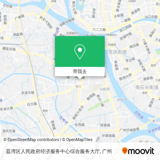 荔湾区人民政府经济服务中心综合服务大厅地图