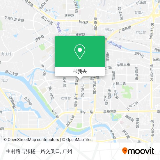 生村路与张槎一路交叉口地图