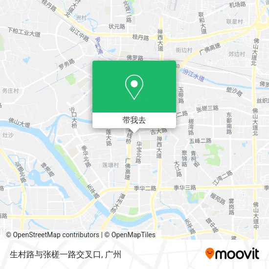 生村路与张槎一路交叉口地图