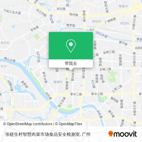 张槎生村智慧肉菜市场食品安全检测室地图
