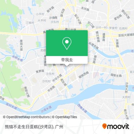 熊猫不走生日蛋糕(沙湾店)地图