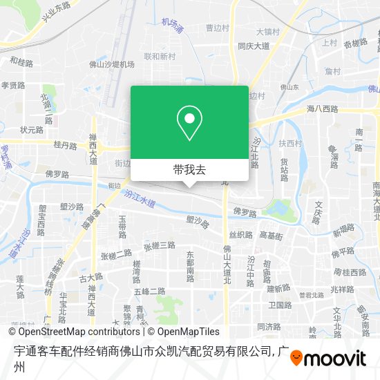 宇通客车配件经销商佛山市众凯汽配贸易有限公司地图