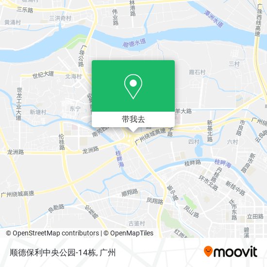 顺德保利中央公园-14栋地图