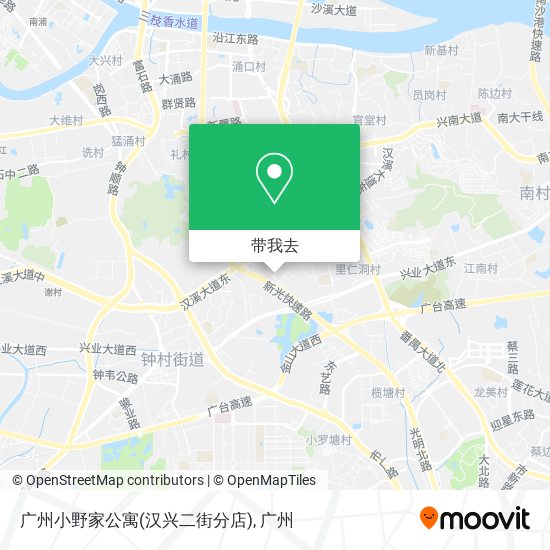广州小野家公寓(汉兴二街分店)地图