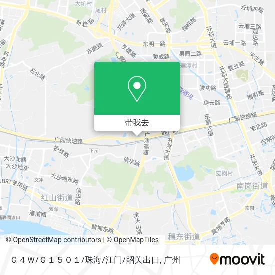 Ｇ４Ｗ/Ｇ１５０１/珠海/江门/韶关出口地图