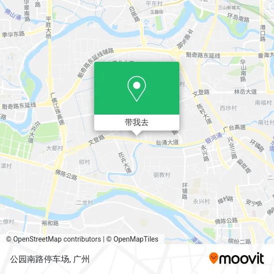 公园南路停车场地图