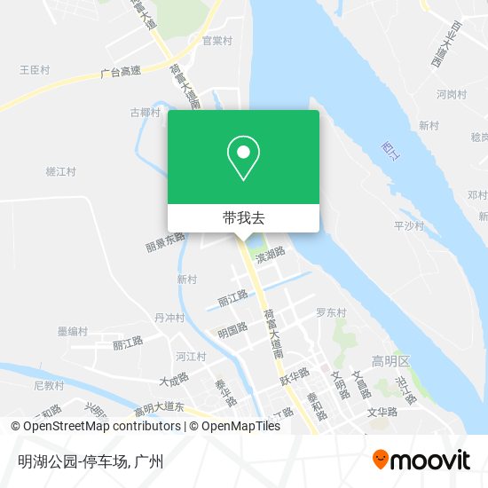 明湖公园-停车场地图