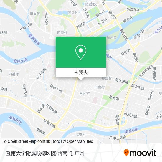 暨南大学附属顺德医院-西南门地图