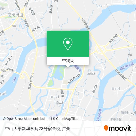 中山大学新华学院23号宿舍楼地图