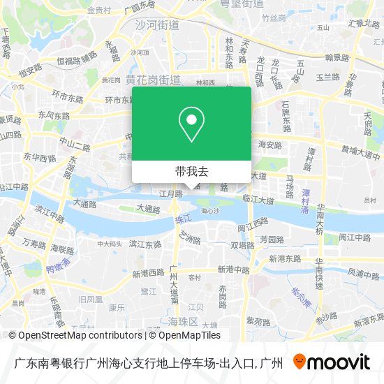 广东南粤银行广州海心支行地上停车场-出入口地图