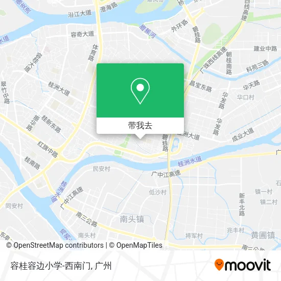 容桂容边小学-西南门地图
