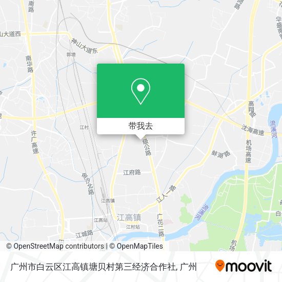 广州市白云区江高镇塘贝村第三经济合作社地图
