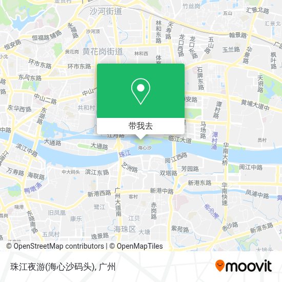 如何坐地铁或公交去猎德大道的珠江夜游 海心沙码头