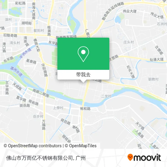 佛山市万而亿不锈钢有限公司地图