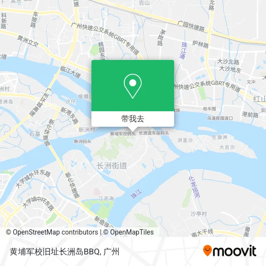 黄埔军校旧址长洲岛BBQ地图