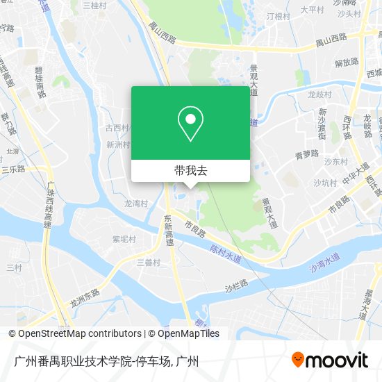 广州番禺职业技术学院-停车场地图