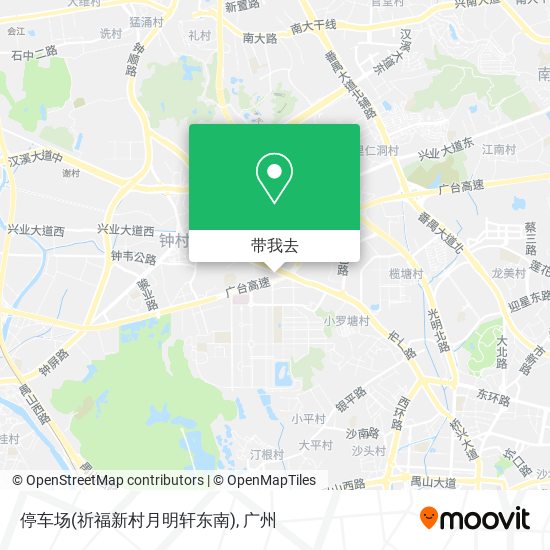 停车场(祈福新村月明轩东南)地图