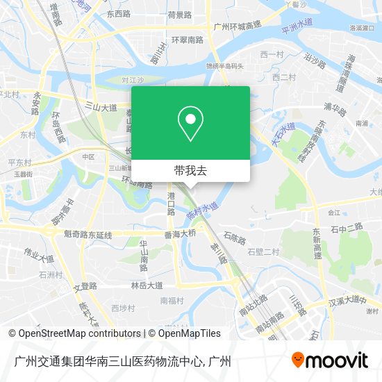 广州交通集团华南三山医药物流中心地图