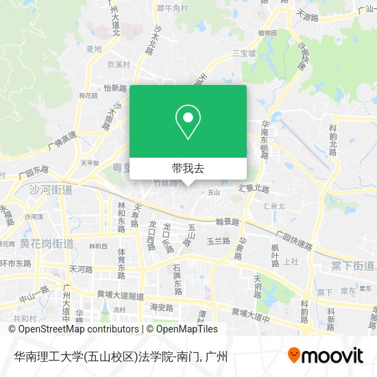 华南理工大学(五山校区)法学院-南门地图