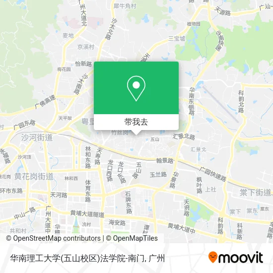华南理工大学(五山校区)法学院-南门地图