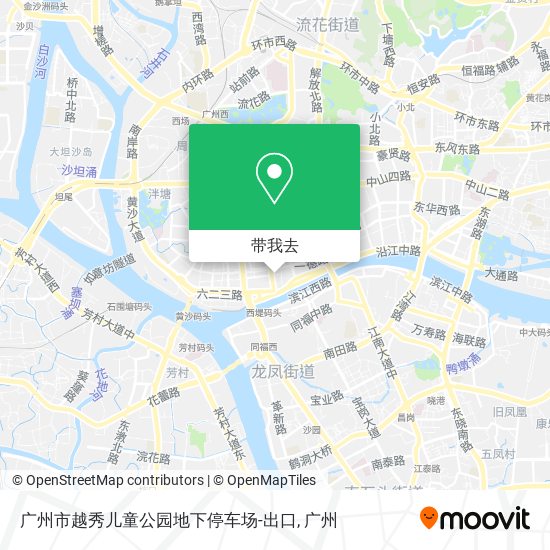广州市越秀儿童公园地下停车场-出口地图