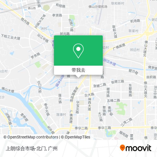 上朗综合市场-北门地图