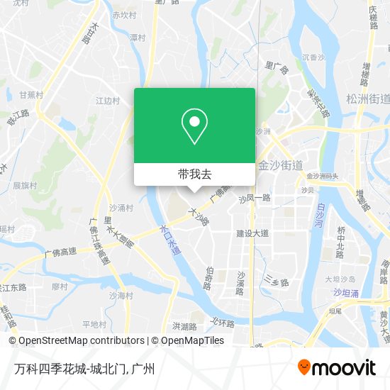 万科四季花城-城北门地图