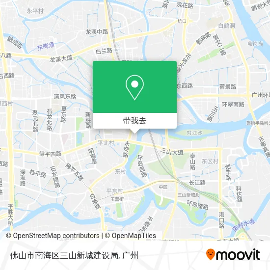 佛山市南海区三山新城建设局地图