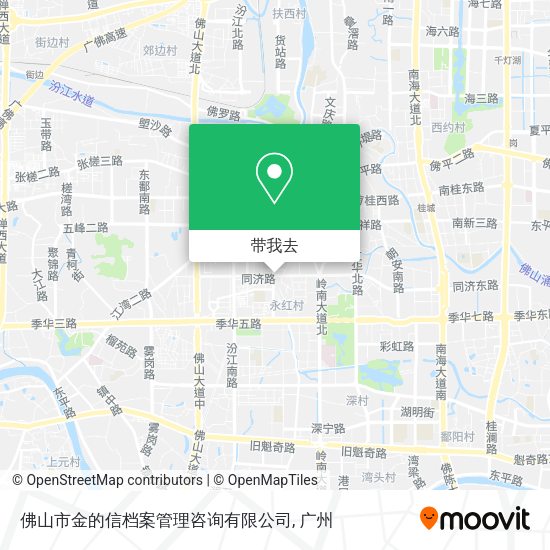 佛山市金的信档案管理咨询有限公司地图