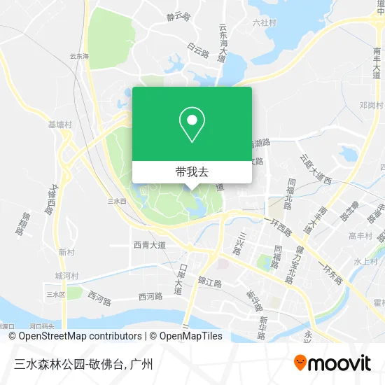 三水森林公园-敬佛台地图