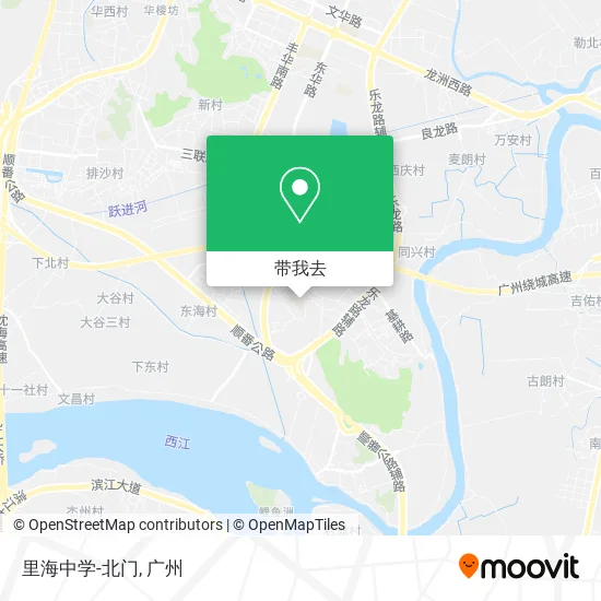 里海中学-北门地图