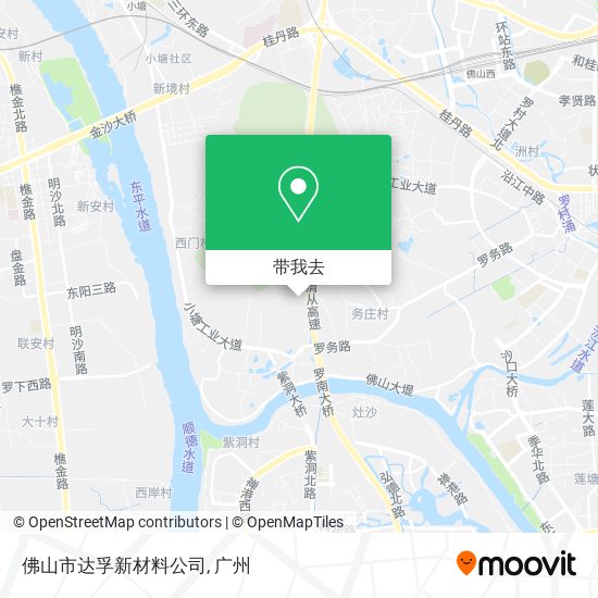 佛山市达孚新材料公司地图