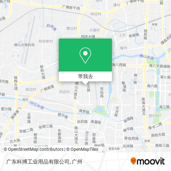 广东科搏工业用品有限公司地图