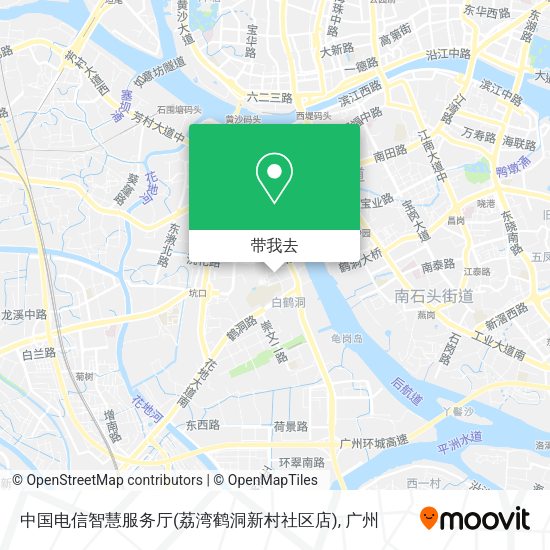 中国电信智慧服务厅(荔湾鹤洞新村社区店)地图