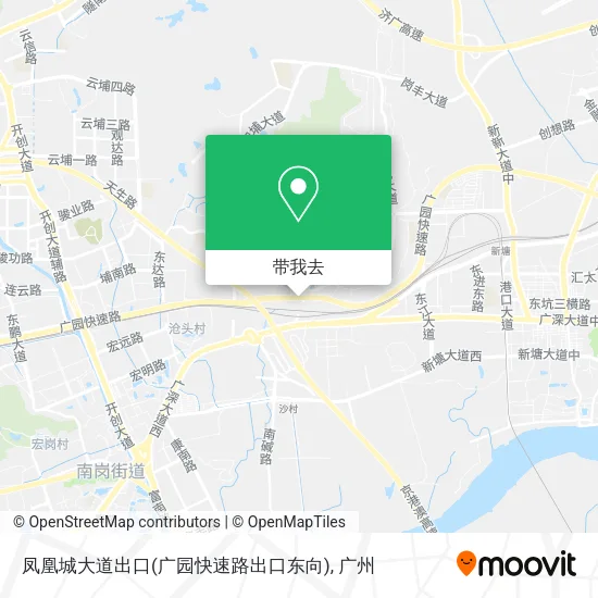 凤凰城大道出口(广园快速路出口东向)地图