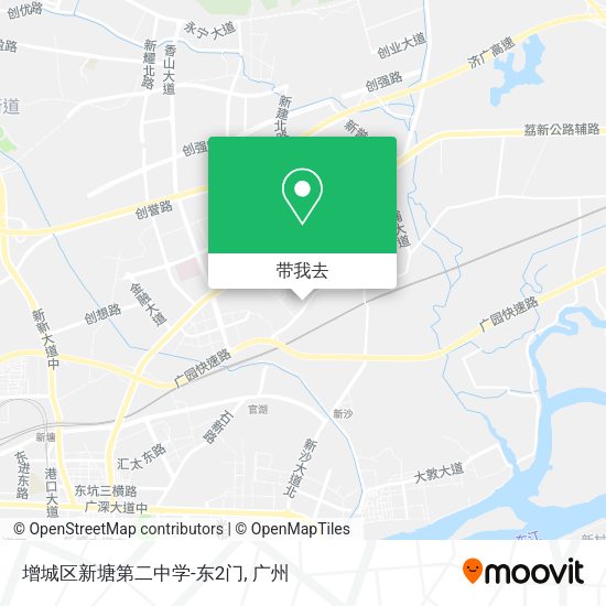 增城区新塘第二中学-东2门地图