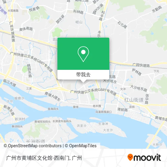 广州市黄埔区文化馆-西南门地图
