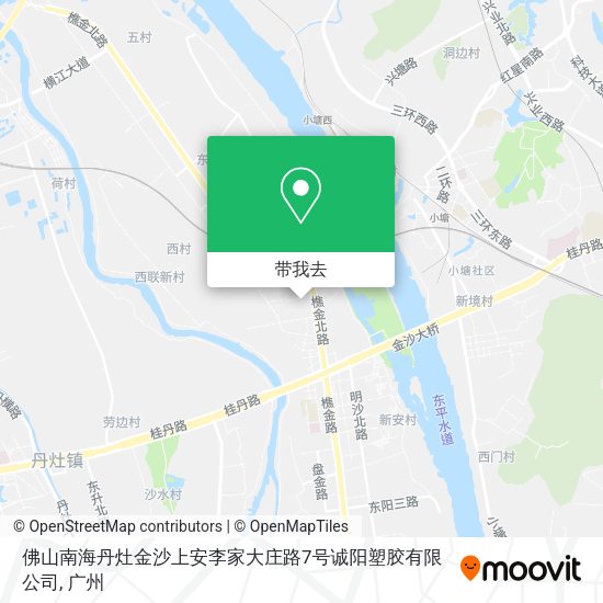 佛山南海丹灶金沙上安李家大庄路7号诚阳塑胶有限公司地图