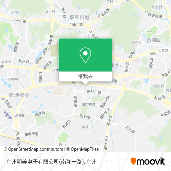 广州明美电子有限公司(南翔一路)地图
