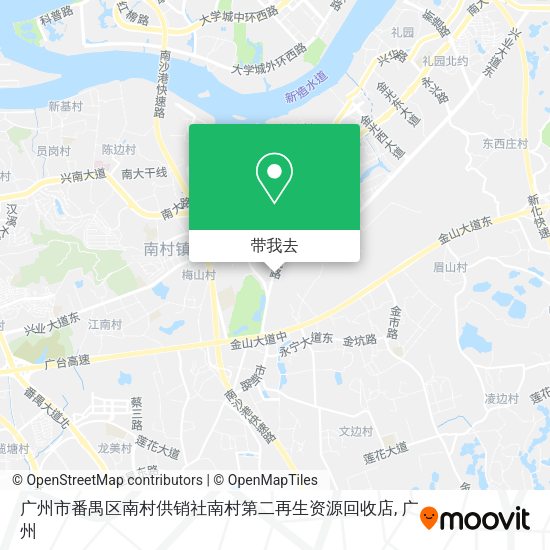广州市番禺区南村供销社南村第二再生资源回收店地图
