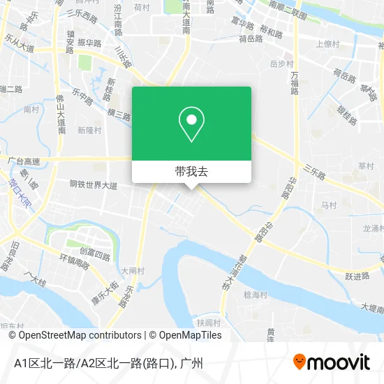A1区北一路/A2区北一路(路口)地图