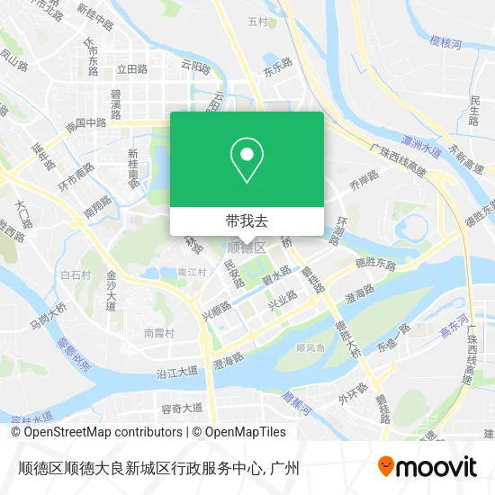 顺德区顺德大良新城区行政服务中心地图