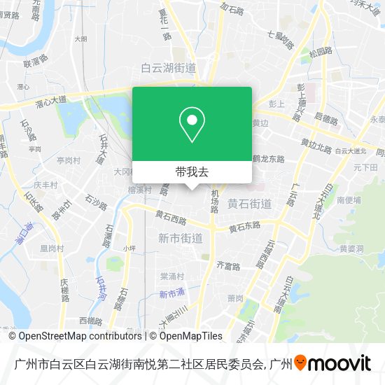 广州市白云区白云湖街南悦第二社区居民委员会地图